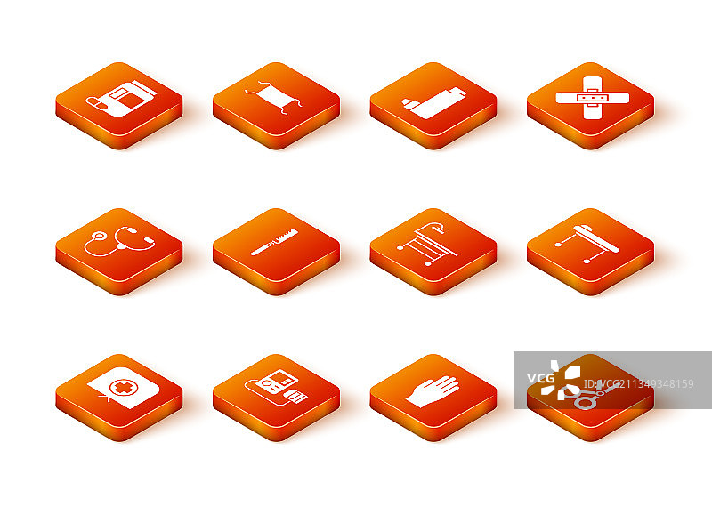 护士帽十字血压组合图片素材