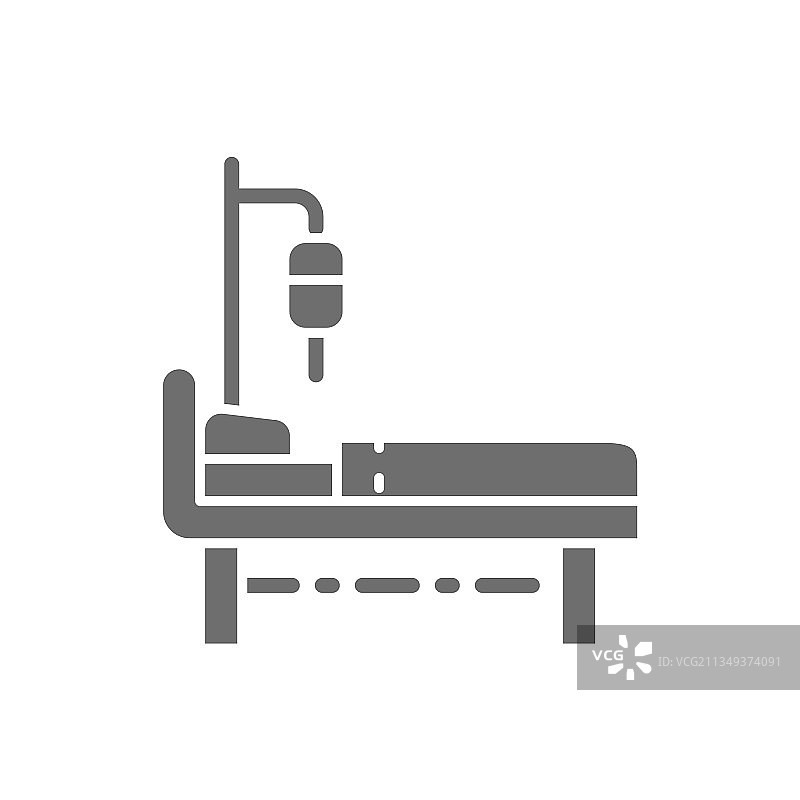 配备医疗设备的医院病床图片素材