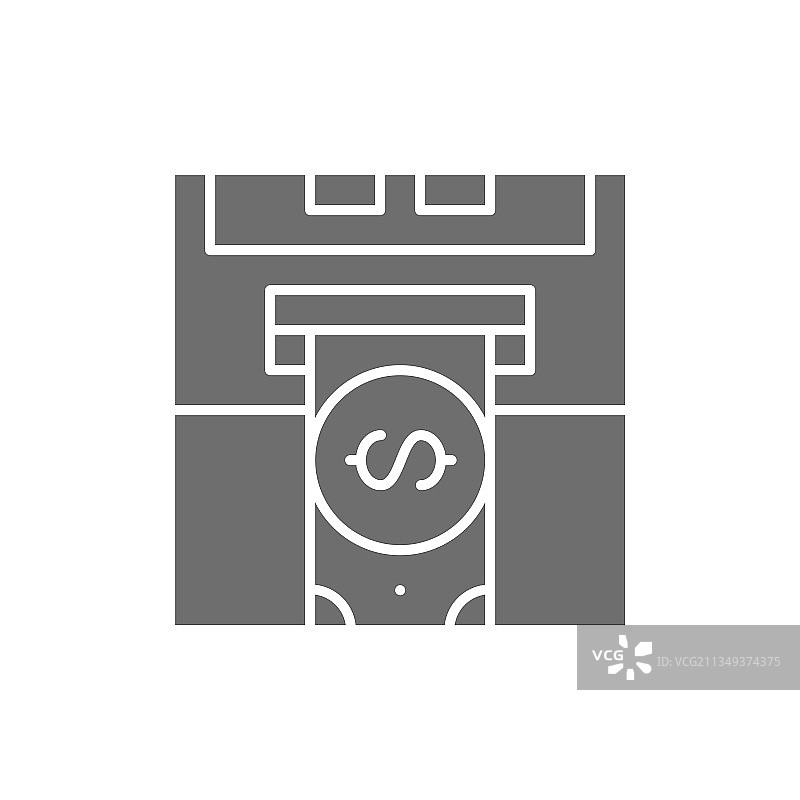 插入信用卡银行ATM自动取款机现金分配器图片素材