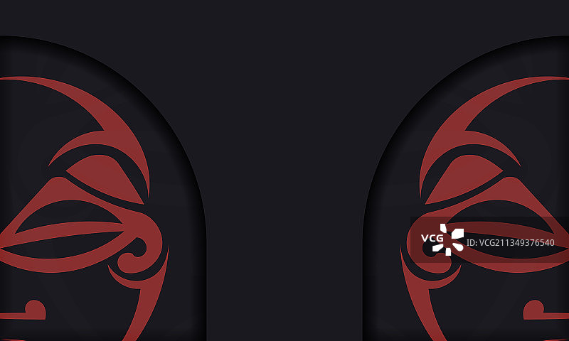 波利尼西亚人脸明信片设计图片素材