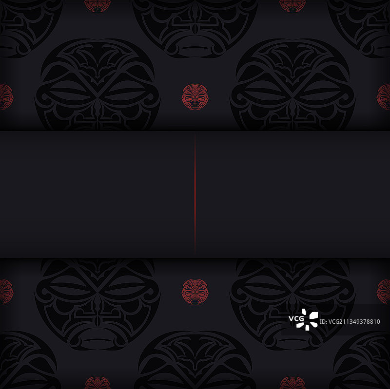 黑色面具明信片设计图片素材