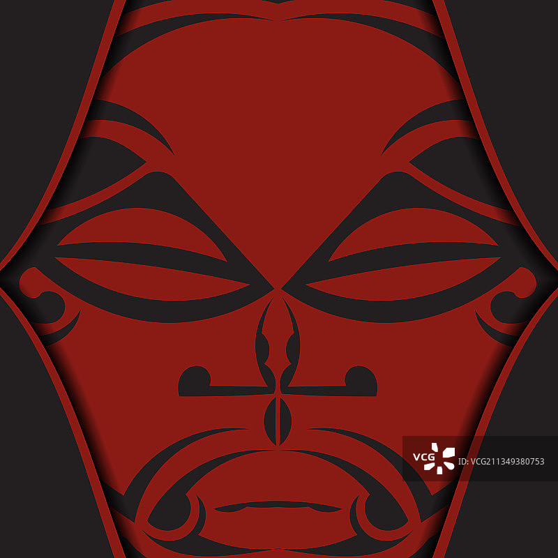 带有面具神祇装饰的黑色banner图片素材