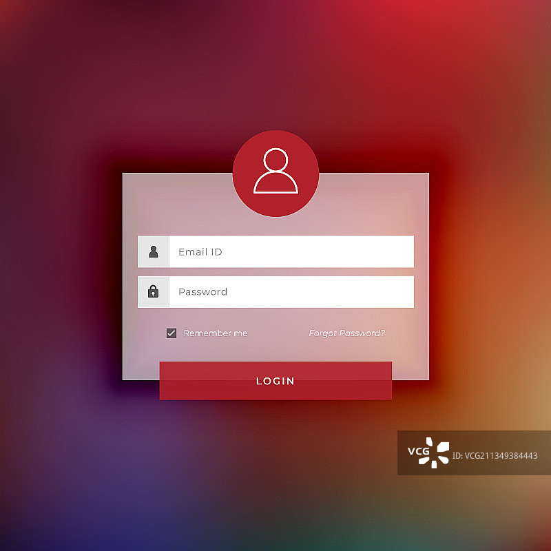 网站用户登录页面模板设计图片素材