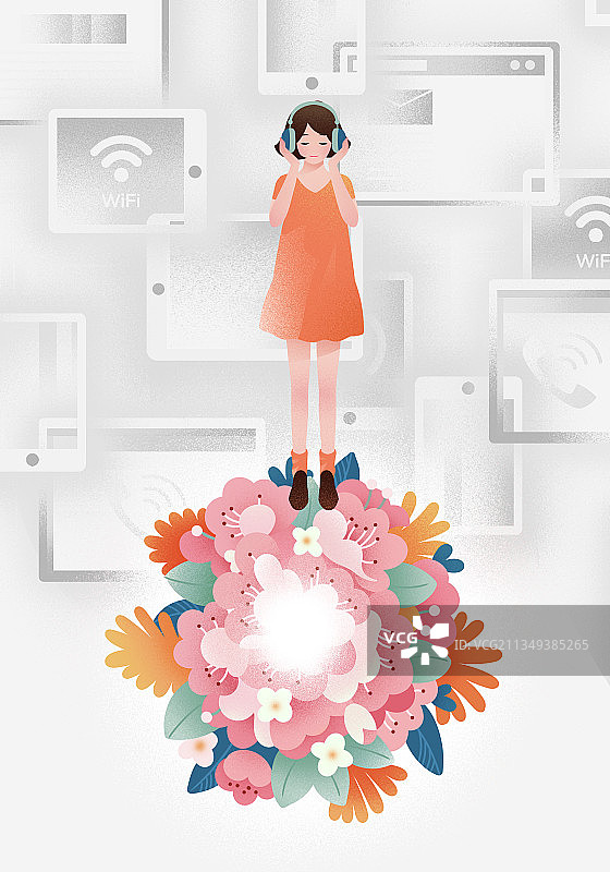 远离电子产品收获心灵宁静图片素材