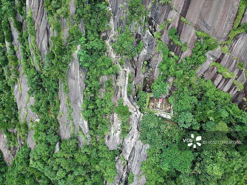 福州户外圣地，白云洞险要的台阶图片素材