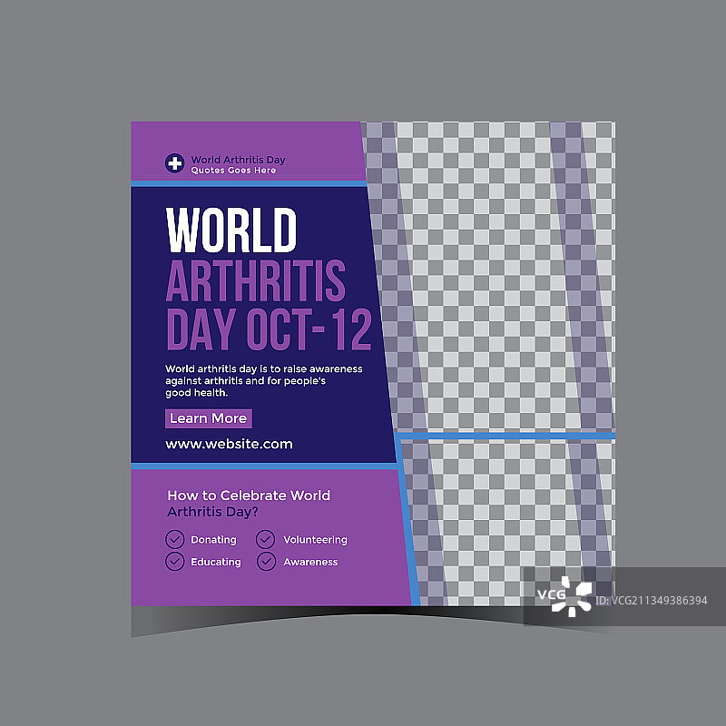 世界关节炎日社交媒体Instagram帖子图片素材