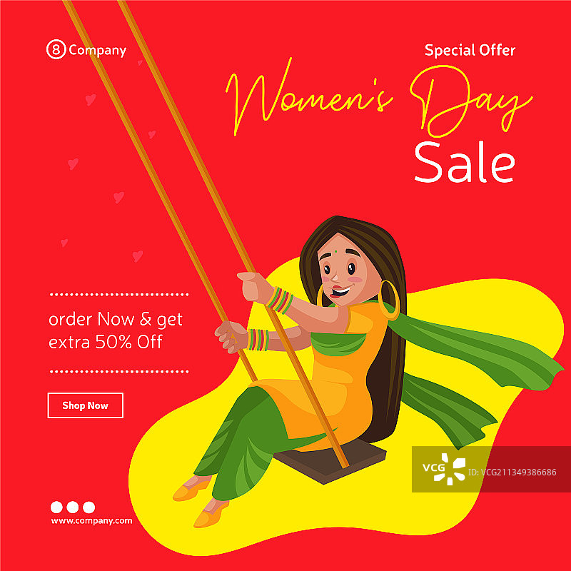 妇女节促销banner设计图片素材