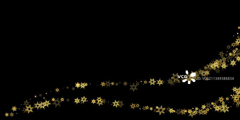雪花飘落金色图案假日图片素材