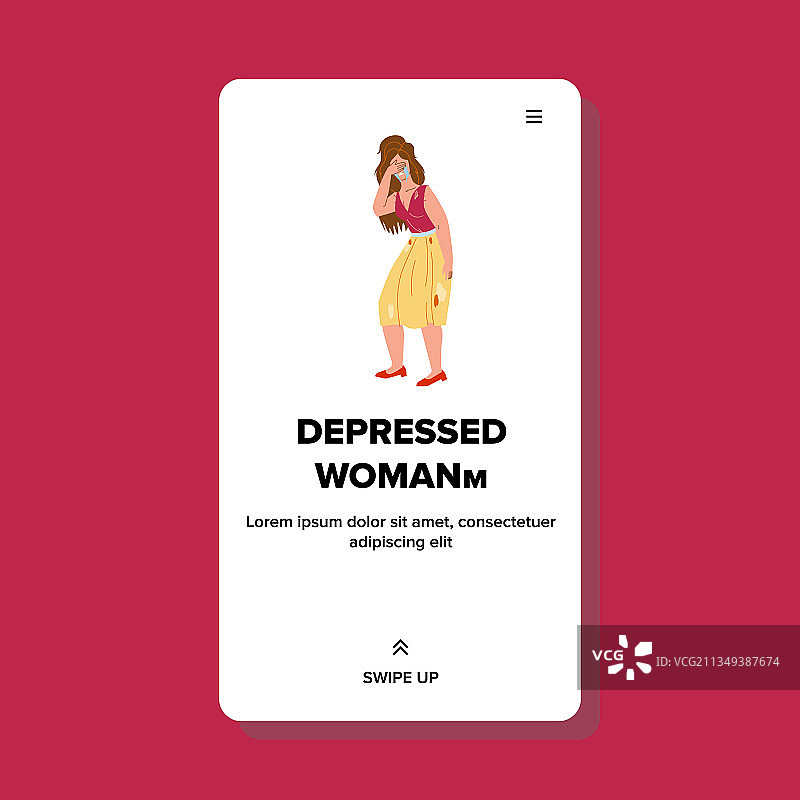 独自哭泣的悲伤女人图片素材