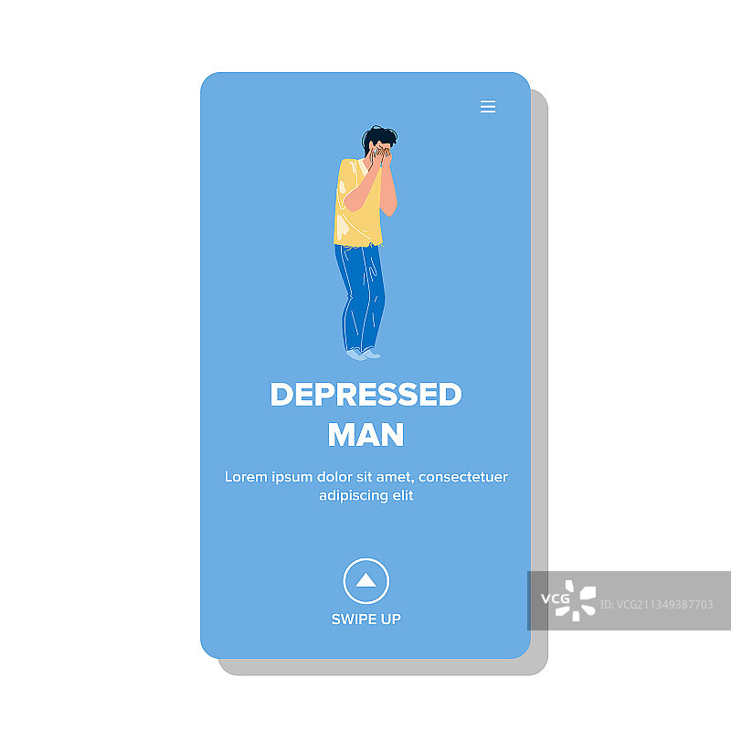 悲伤哭泣的男子，遭遇挫折图片素材