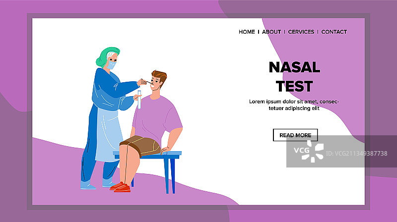 鼻拭子测试图片素材