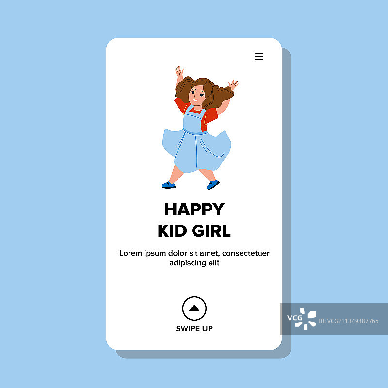 儿童派对上快乐的女孩跳舞图片素材