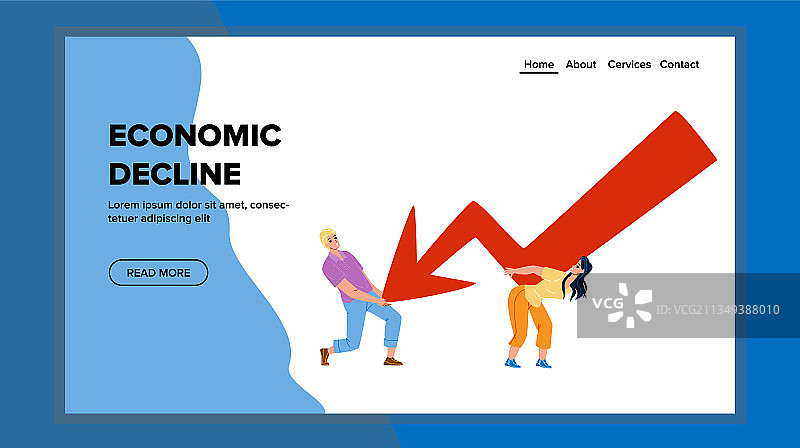 经济衰退，商业人士止损图片素材