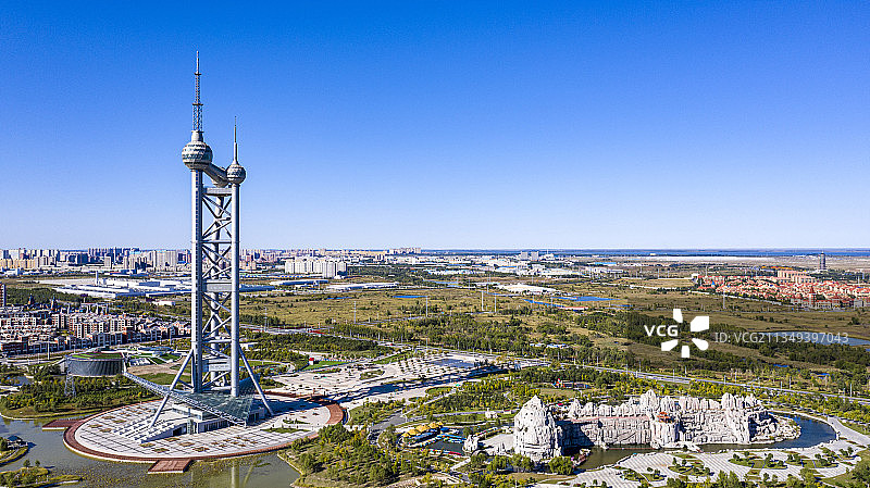 龙凤湿地观光塔图片素材