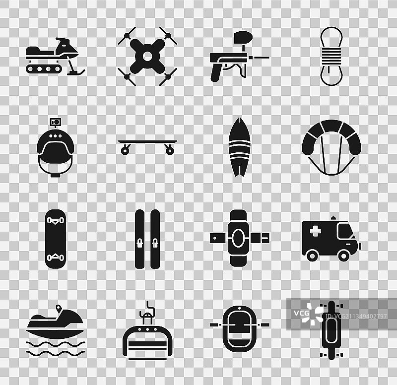 长板或滑板救护车图片素材