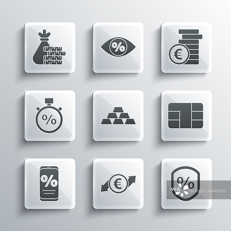 金融增长和欧元硬币贷款利率图片素材