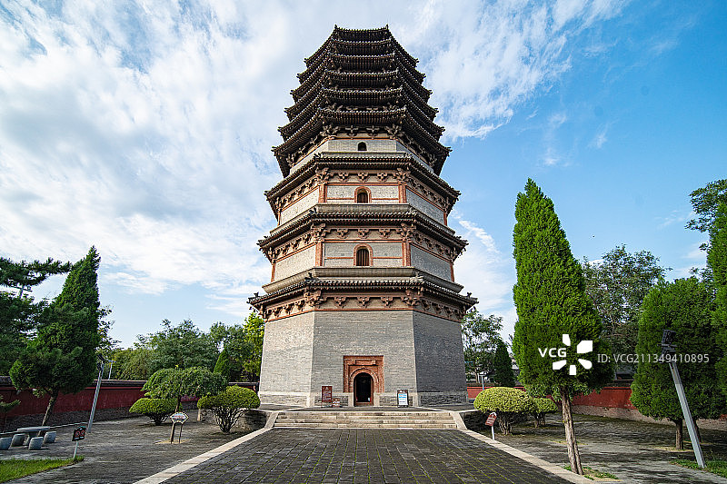 河北省石家庄市正定县天宁寺凌霄塔图片素材