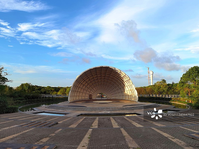 上海炮台湾湿地公园贝壳剧场图片素材