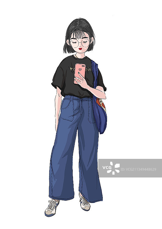 自拍的女孩图片素材