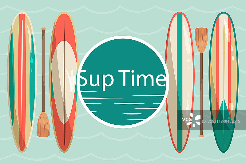手绘SUP背景图片素材