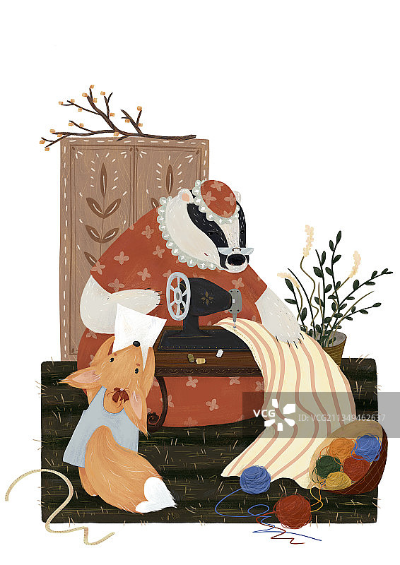 狐狸的新衣图片素材