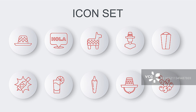 仙人掌、辣椒酱和墨西哥彩罐图片素材