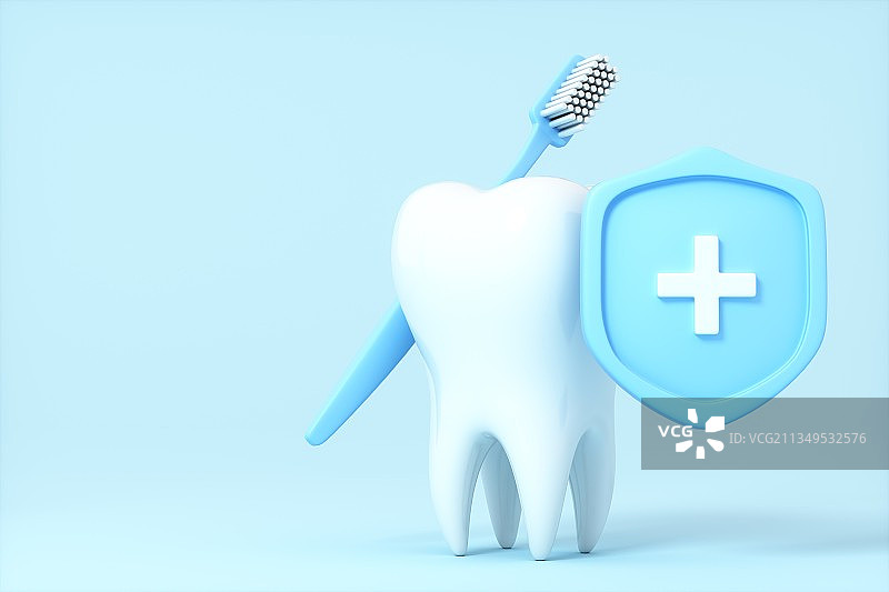 3D渲染的牙齿模型图片素材