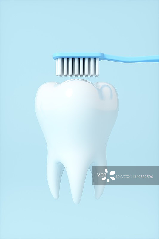 3D渲染的牙齿模型图片素材