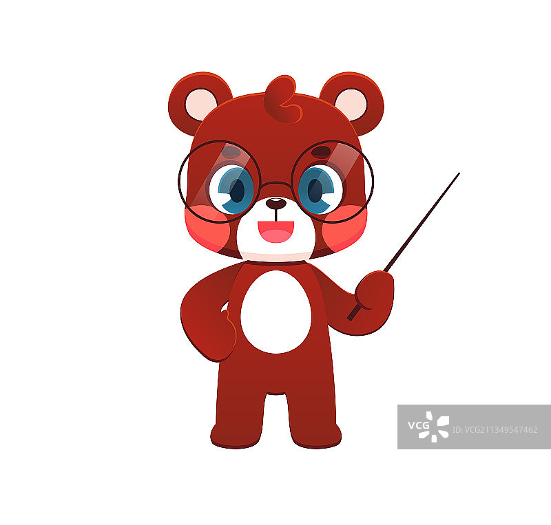 卡通矢量教学小熊图片素材