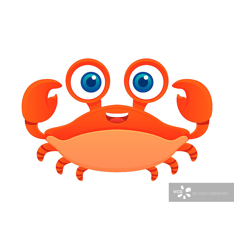 卡通可爱小螃蟹图片素材
