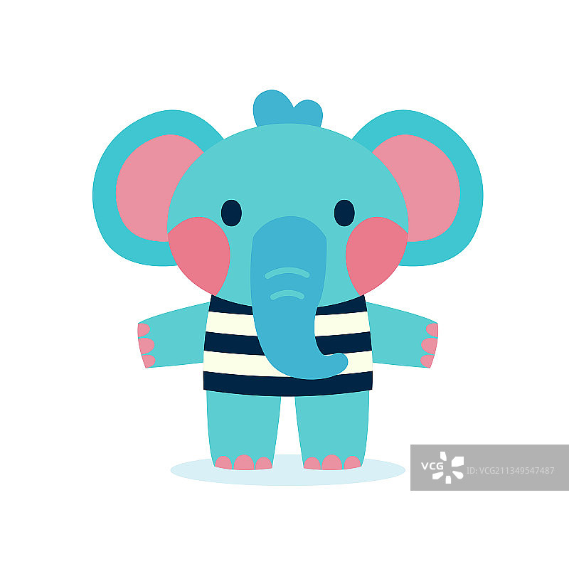 可爱呆萌卡通大象图片素材
