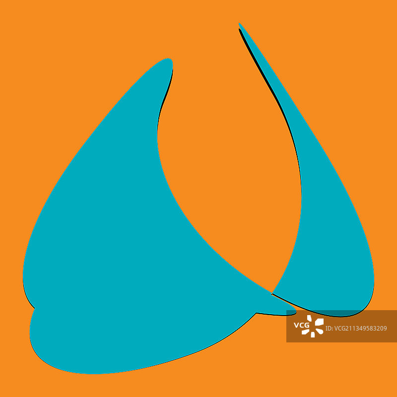 随意的曲线，潦草的徒手抽象的形状图片素材