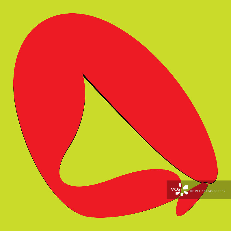 随意的曲线，潦草的徒手抽象的形状图片素材