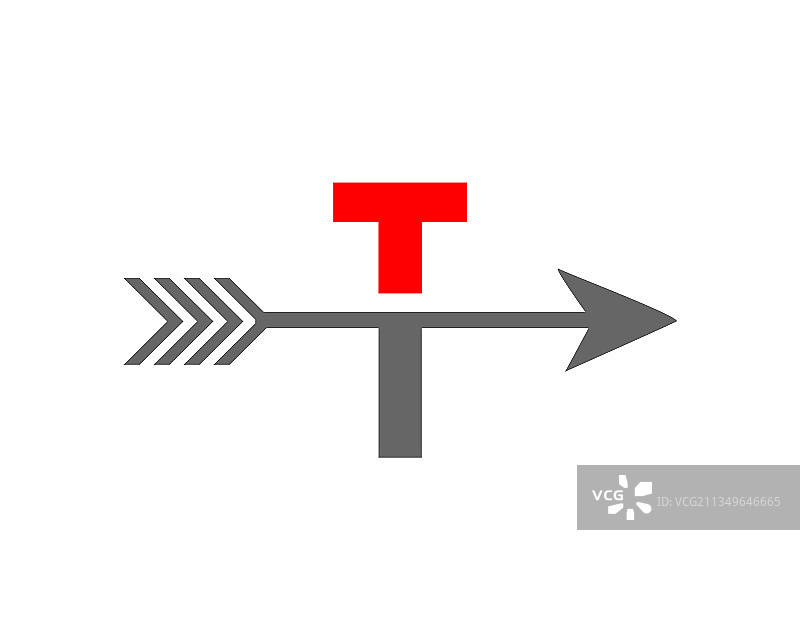 带有T字母向上箭头概念的金融标志图片素材