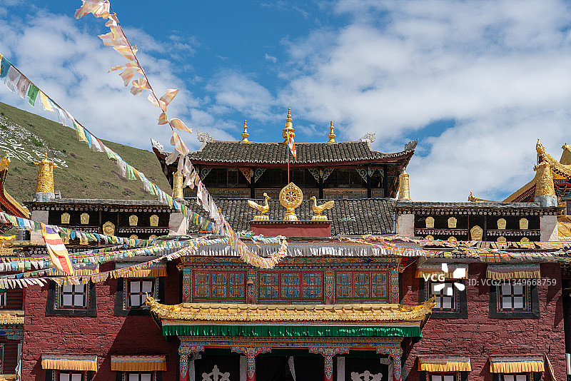 中国四川甘孜州塔公寺寺庙图片素材