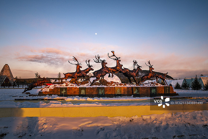 《大兴安岭鄂温克驯鹿园》图片素材