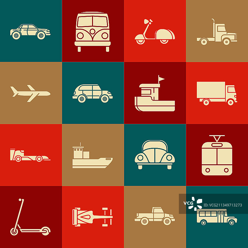 校车有轨电车铁路运输货物套装图片素材