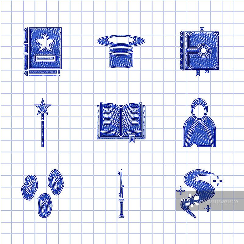 古代魔法书魔术棒薄雾烟雾图片素材