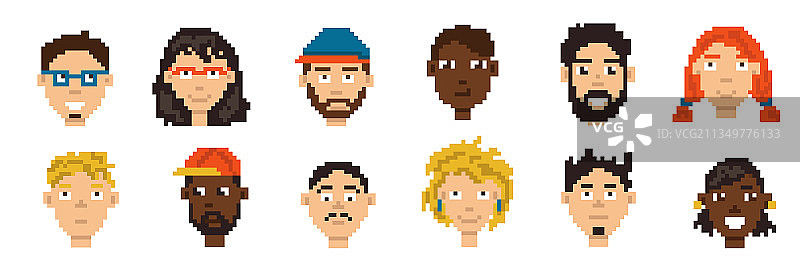 游戏像素头像手机游戏英雄画像8图片素材