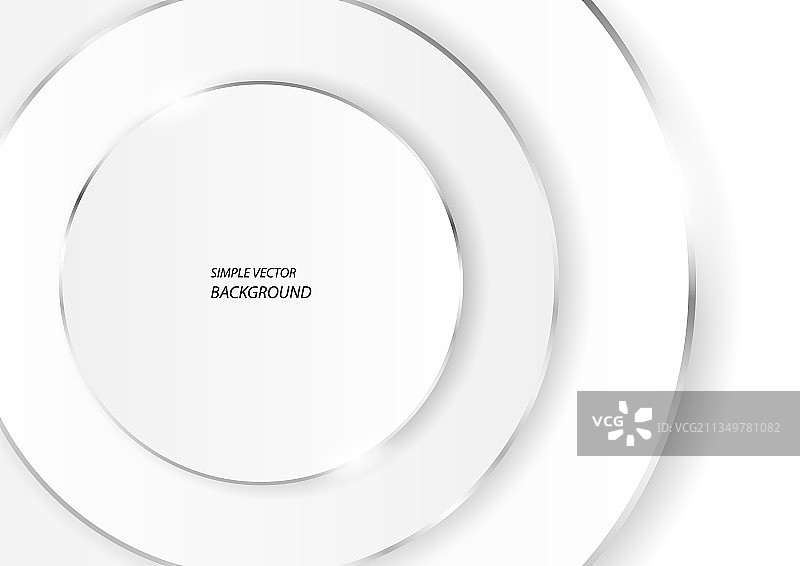 带有银色线条的白色圆圈图片素材