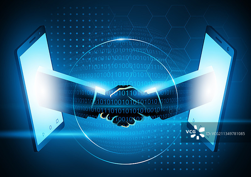 使用科技的商务协议图片素材