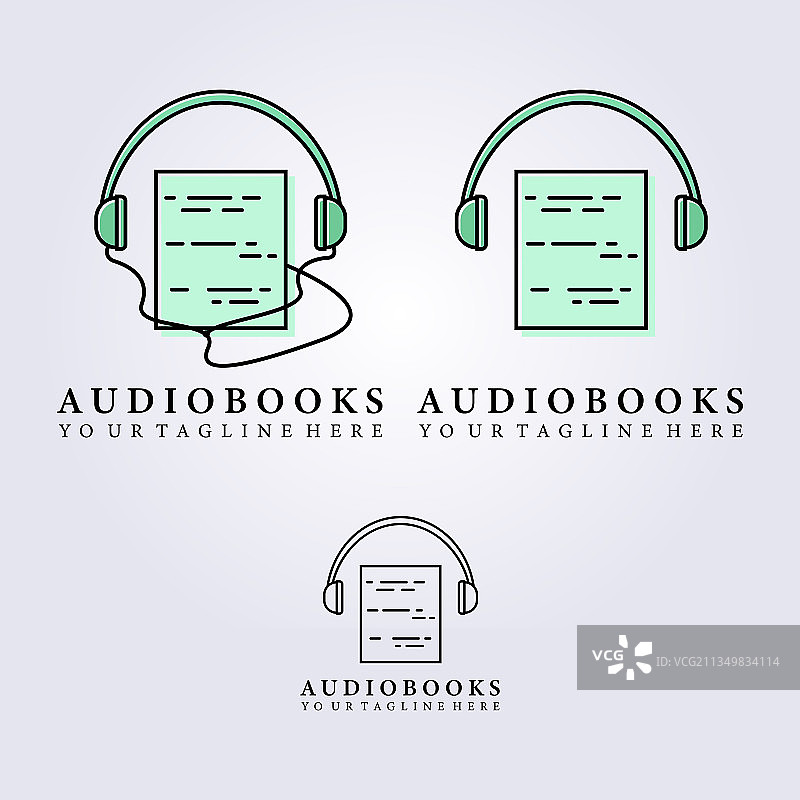 有声读物表单播客简约logo创意扁平设计图片素材