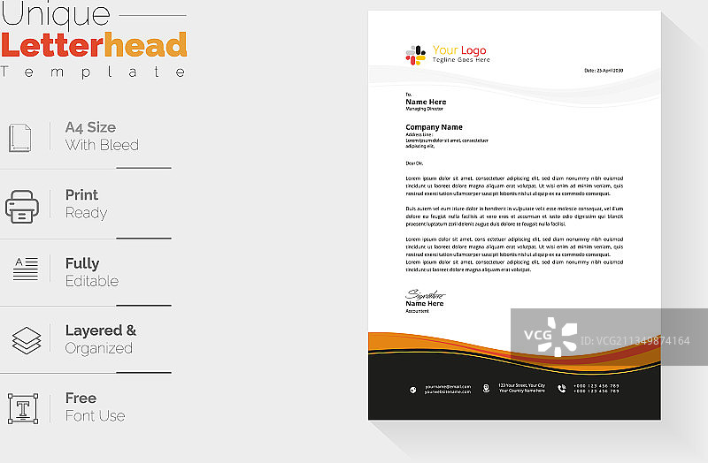 信头传单商务公司印刷图片素材