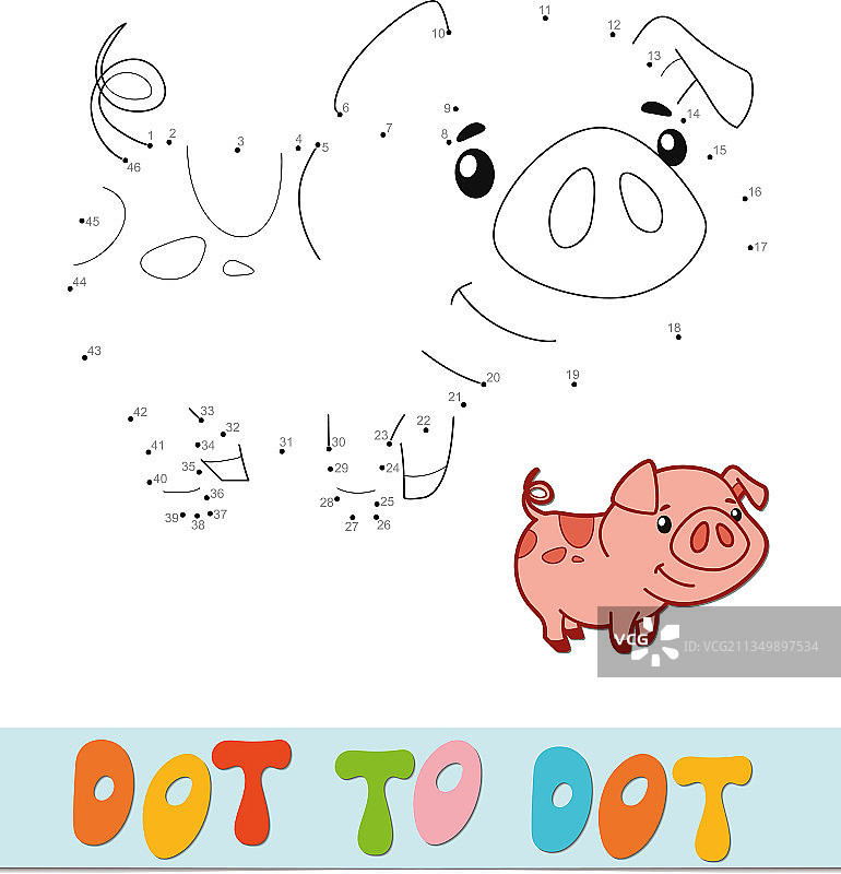 连接点益智游戏：小猪图片素材