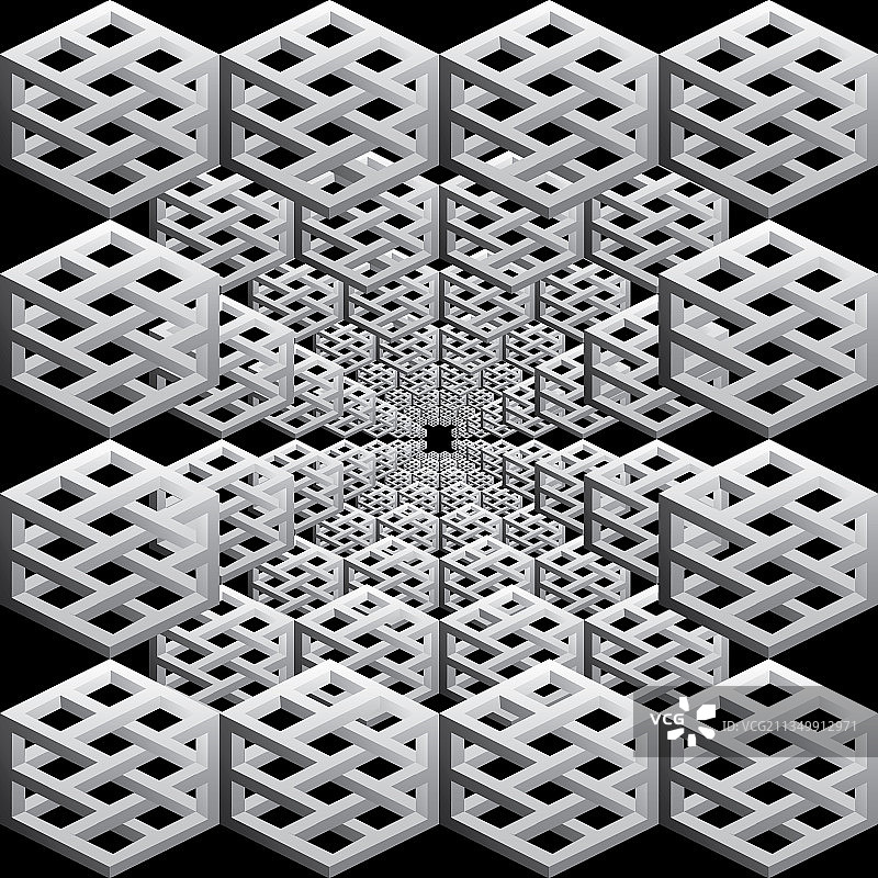 2.5D光学立体装饰图案图片素材