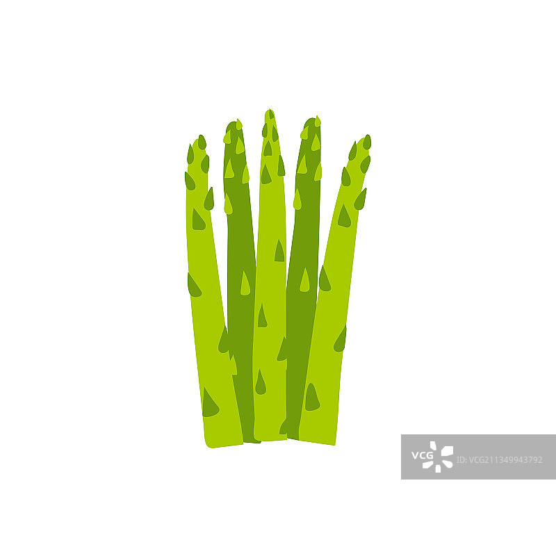 卡通绿色芦笋图片素材