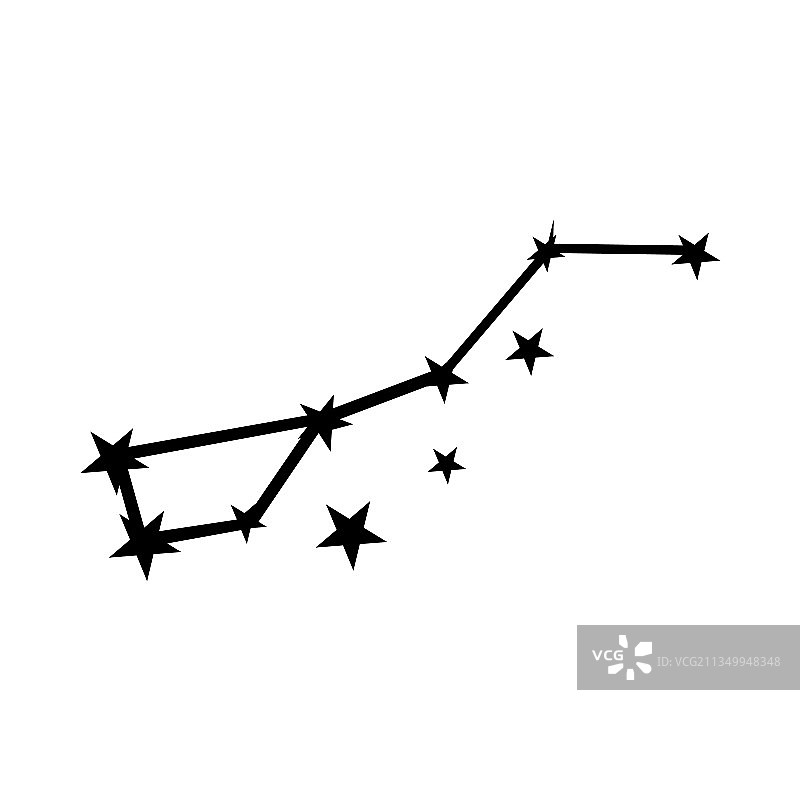大熊星座，北斗星图标概念图片素材