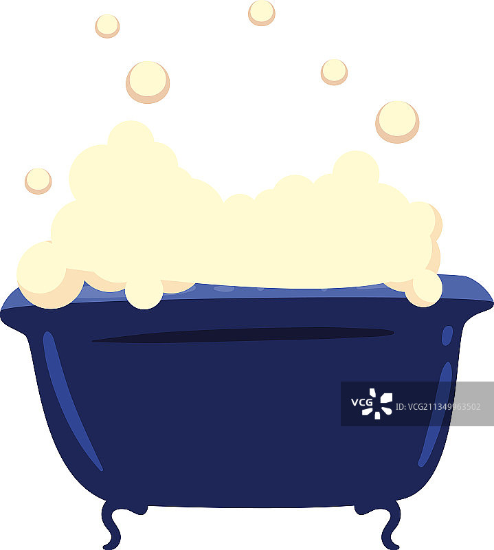 蓝色浴缸图标图片素材