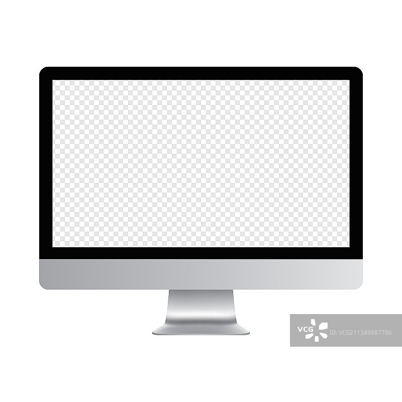 带有屏幕模型的逼真电脑显示器图片素材
