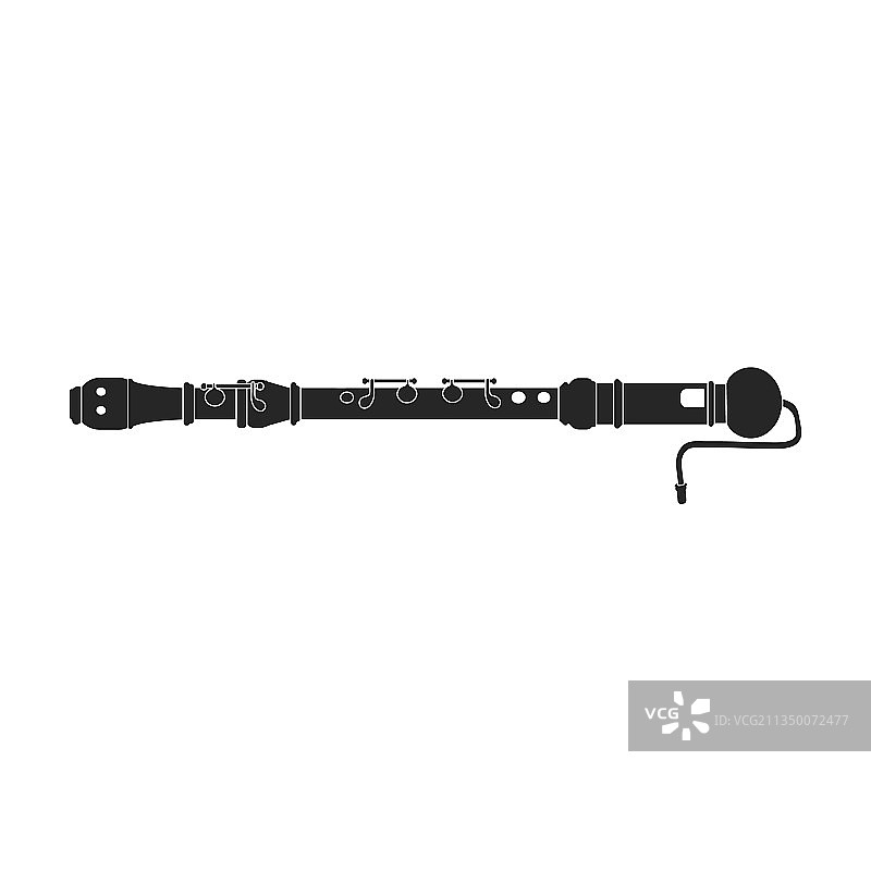 黑色长笛图标图片素材